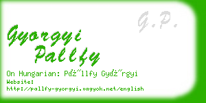 gyorgyi pallfy business card